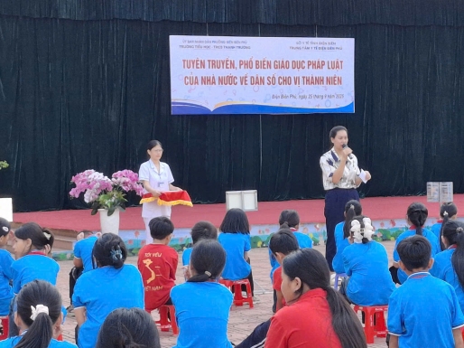 Trường TH-THCS Thanh Trường tổ chức Tuyên truyền phổ biến giáo dục pháp luật của Nhà nước về Dân số cho Vị thành niên, thanh niên cho học sinh