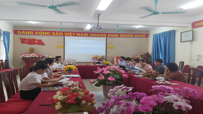 TRƯỜNG TH-THCS THANH TRƯỜNG ĐÓN ĐOÀN  GIÁM SÁT CÔNG TÁC Y TẾ TRƯỜNG HỌC  NĂM HỌC 2025-2026